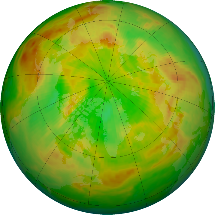 Arctic ozone map for 12 June 1982